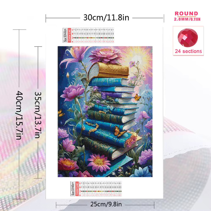Momoart Landschaft Bild, Diamant Mosaik DIY Stickerei, Bunt / Mehrfarbig - Bild 2