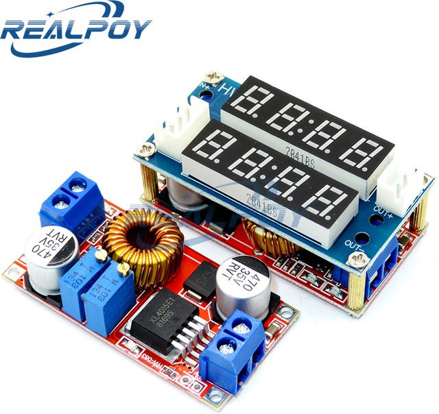 REALPOY 2-in-1 XL4015 5A Step-Down-Lademodul mit Voltmeter und Amperemeter für CC/CV Konstantstrom und Konstantspannung - Bild 1