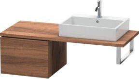 Duravit L-Cube Unterschrank in Nussbaum Natur mit einem Auszug, Breite: 52 cm, Tiefe: 54,7 cm, Höhe: 40 cm - Bild 1