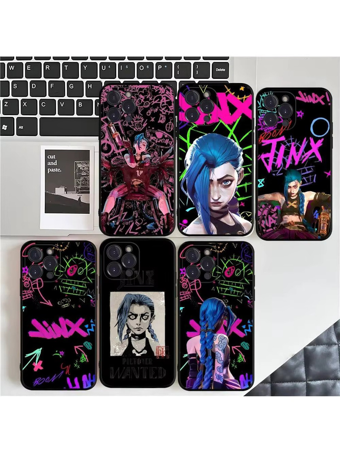 Handyhülle Graffiti Arcane Jinx aus weichem Silikon für iPhone 11 bis iPhone 17 Pro Max, Multicolour - Bild 3
