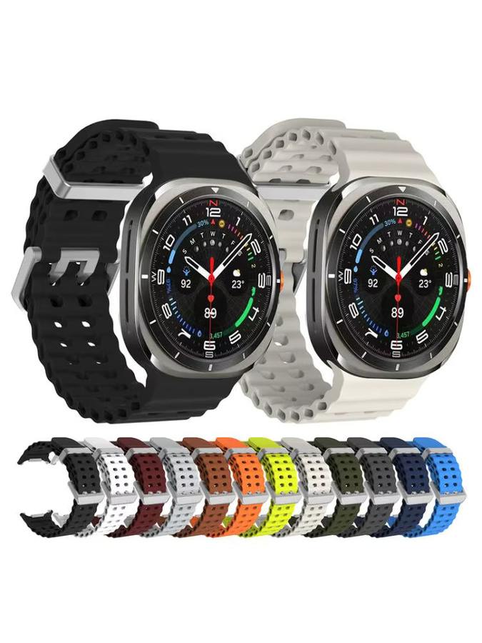 Samsung Uhrenarmband Silikon, Schwarz, Unisex - Bild 2
