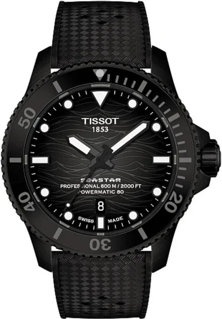 Tissot Seastar 2000 Automatik, Edelstahl, 44 mm, Herren, Schwarz, 60 ATM - Bild 1