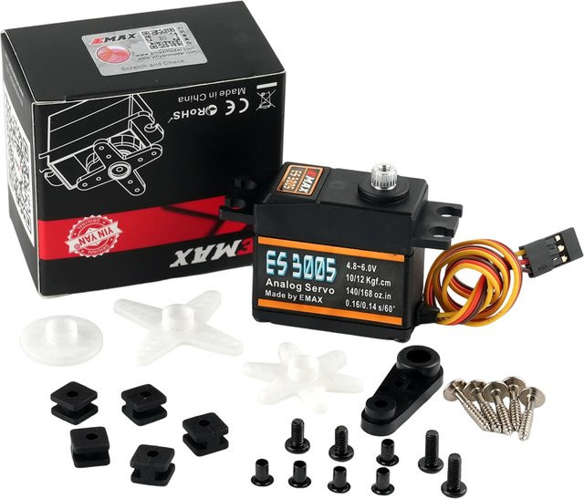 EMAX ES3005 Analog Micro RC Servo Motor, Metall, Schwarz - Bild 1