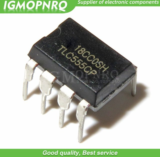 100 Stück TLC555CP DIP-8 Zeitsteuerung-ICs in Schwarz - Bild 1