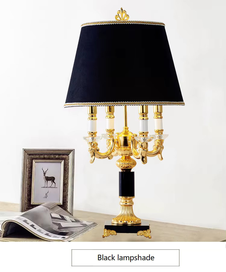 AL.HaffaR Moderne Tischlampe aus schwarzem Kristall für das Schlafzimmer - Bild 1