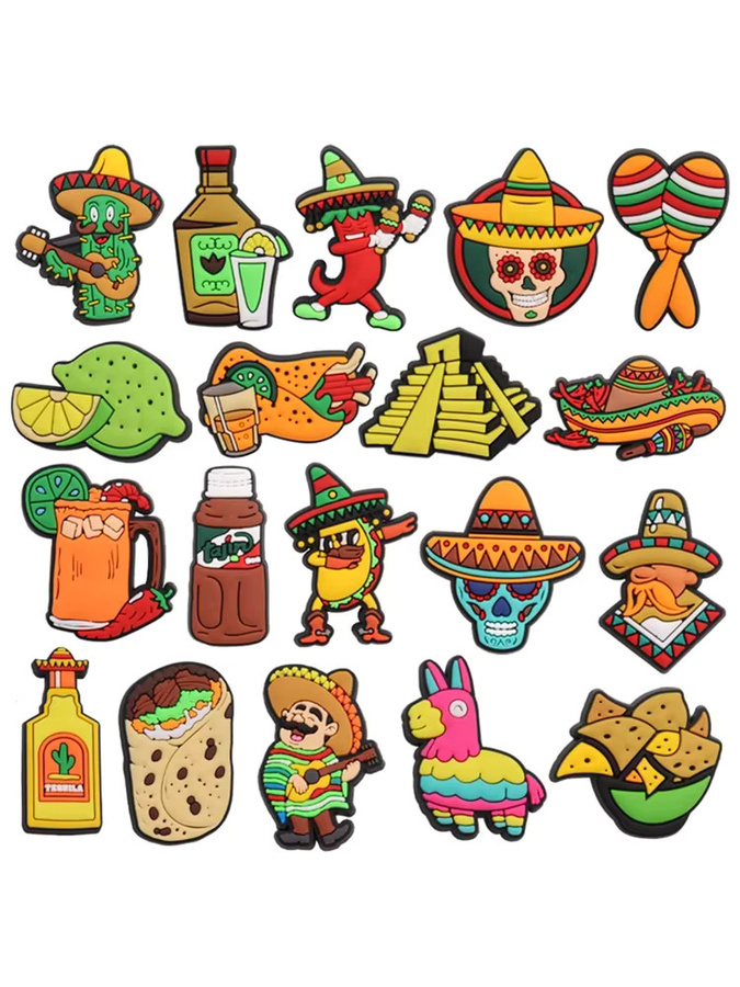 Happye&TiTi Charms, Zitrone, Taco, Mexiko, Pfeffer, Nacho, Unisex - Bild 6
