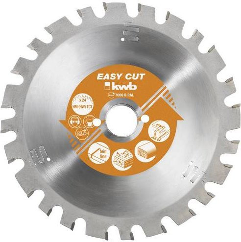Kwb Kreissägeblatt für Holz, Metall und Kunststoff, Carbide Tipped, Farbe: Silber, Durchmesser: 200 mm, Bohrung: 30 mm - Bild 1
