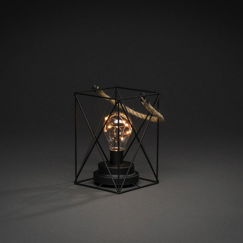 Konstsmide LED Metalllaterne aus Stahl in Schwarz, B/T/H: 12 x 12 x 19 cm, inklusive Leuchtmittel - Bild 3