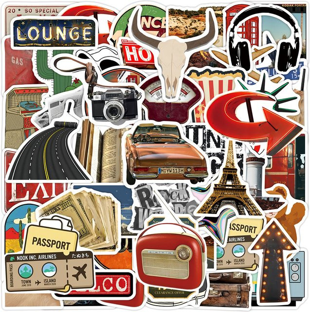 Rspctou Kunst-Graffiti-Aufkleber, Cartoon, 10/30/50 Stück - Bild 1