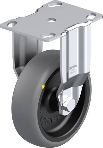 Blickle Bockrolle BKPA-TPA 101G-ELS in Schwarz und Grau mit 100 mm Rad-Durchmesser und 70 kg Tragfähigkeit - Bild 1