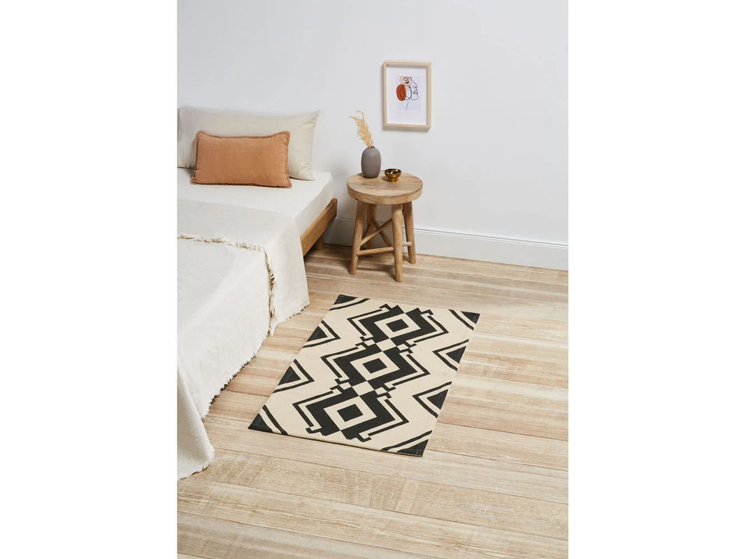LIVARNO HOME Baumwollteppich in Schwarz und Beige, Breite: 67 cm - Bild 4
