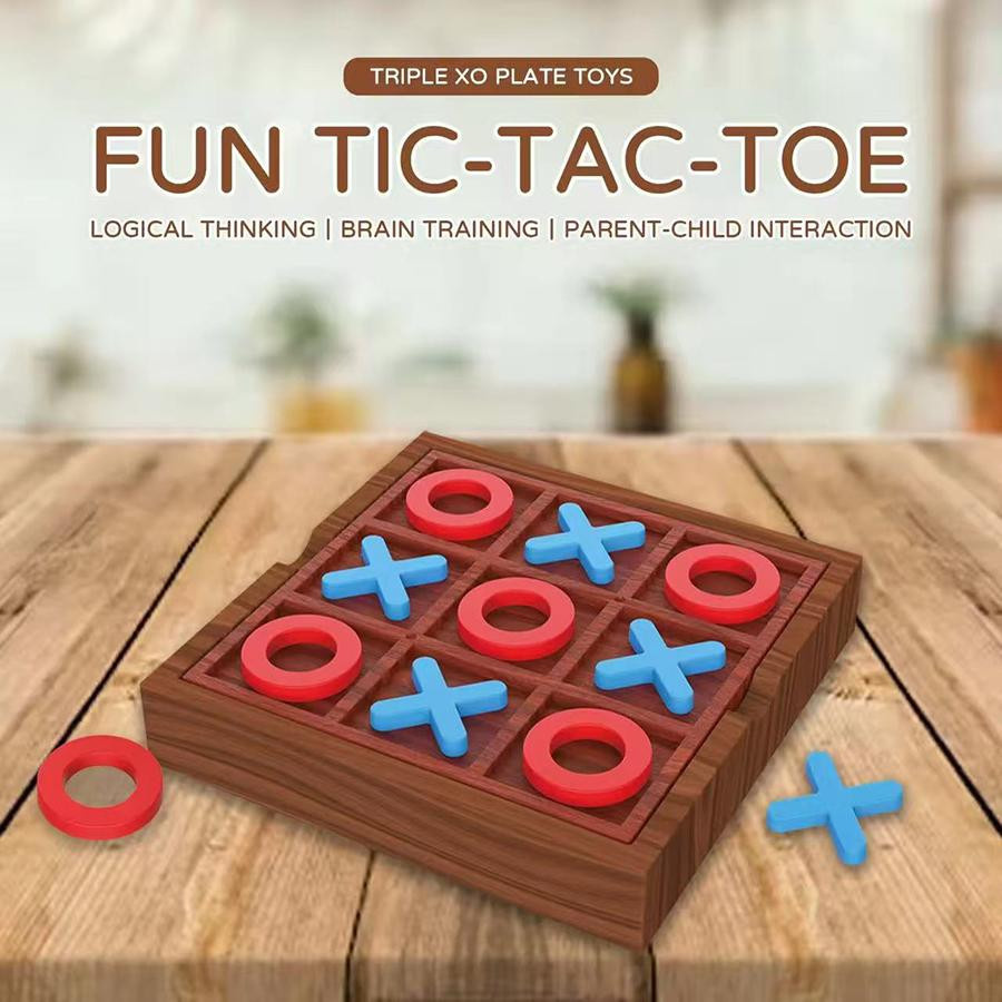 Linyi toy Tic Tac Toe Puzzle licht grau 2-teiliges Set 3-6 Jahre - Bild 2