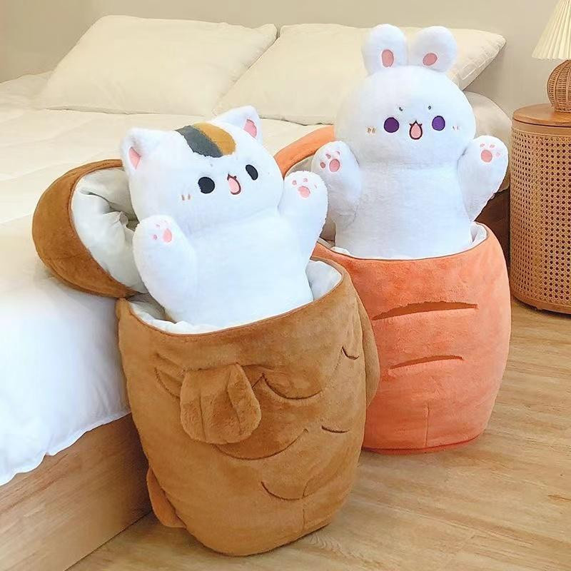 Taiyaki Katze Frucht Hase Plüschtier Kissen Puppe 27-30cm - Bild 2