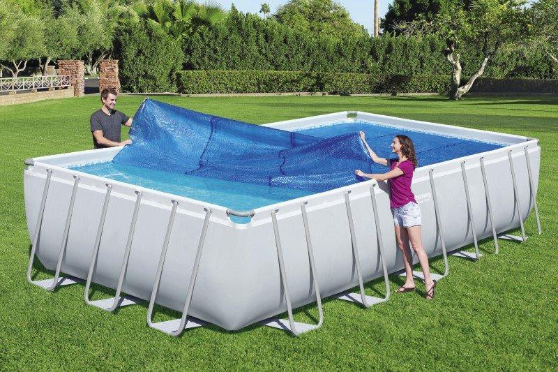 Bestway PE-Solarabdeckplane in Blau, eckig, B: 703 cm, T: 336 cm - Bild 2