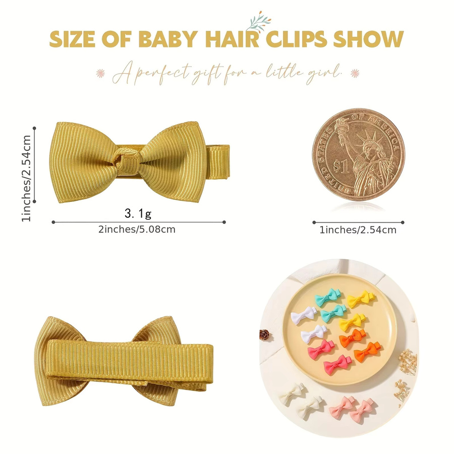 BABY BOWS Mini-Haarschleifen-Set, bunt, 5,1 cm, für Kinder - Bild 4