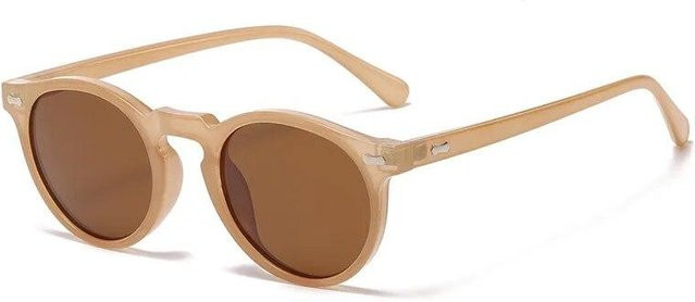Binchi Outdoor Equipment Sonnenbrille, rund, Vollrand, Kunststoff, Unisex, beige - Bild 1