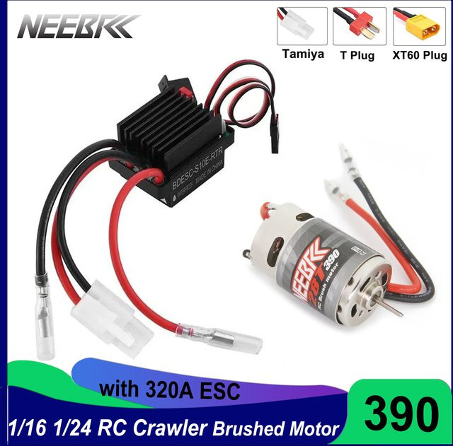 NEEBRC 390 28T Bürstenmotor, 320A ESC, Elektronischer Geschwindigkeitsregler für RC Car Crawler Monster - Bild 1