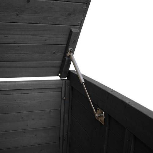 MVG Mülltonnenverkleidung MVG-H75b XL für 2 bis 4 Mülltonnen, grau, B/H/T: 138 x 138 x 105 cm - Bild 3