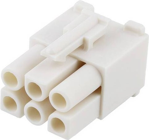 Molex Buchsengehäuse-Kabel mit 6 Polen in Weiß - Bild 1