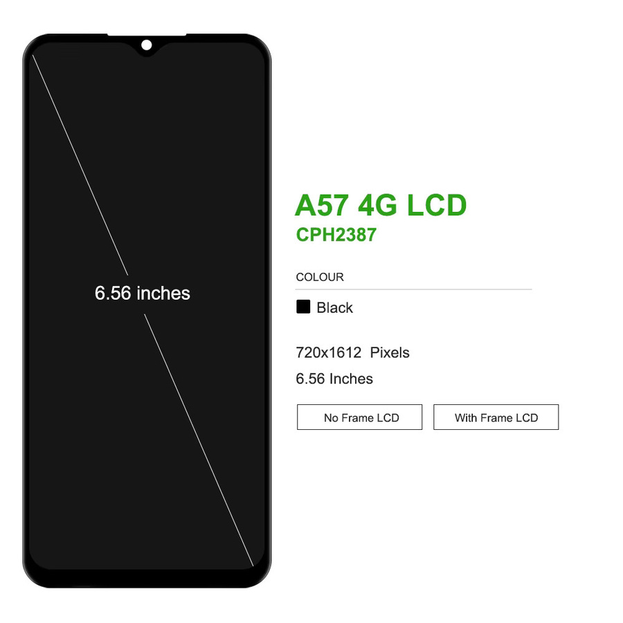 Oppo A57 4G LCD Display mit Touch Panel Digitizer und Display Rahmen Ersatz in Schwarz - Bild 2