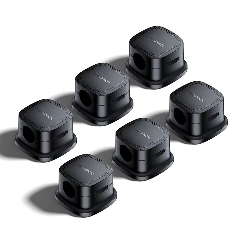 ROCOREN Magnetischer Kabelorganisator in Schwarz, Selbstklebender und Verstellbarer Kabelhalter für das Kabelmanagement unter dem Schreibtisch - Bild 7