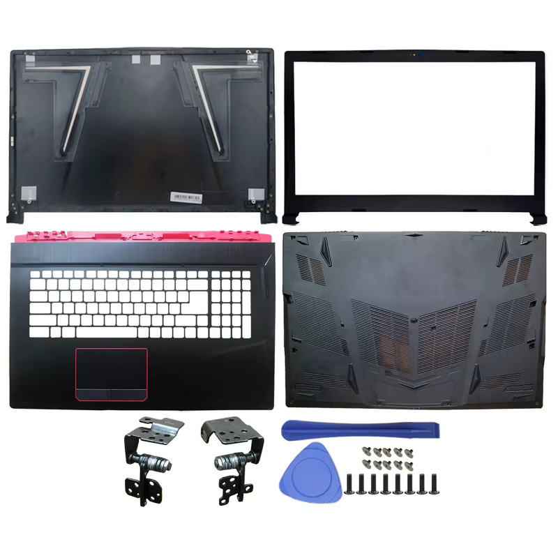 MSI GE73 GE73VR Raider Ersatzteil-Set mit RGB-Beleuchtung in Schwarz und Multicolour für LCD Back Cover, Lünette, Scharniere, Palmrest und Bottom Case - Bild 2