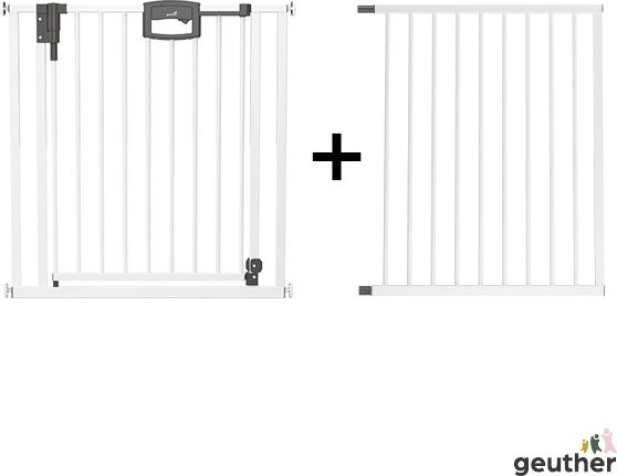 Geuther Tür- und Treppenschutzgitter Easylock Plus zum Klemmen aus Metall in Anthrazit oder Weiß - Bild 1