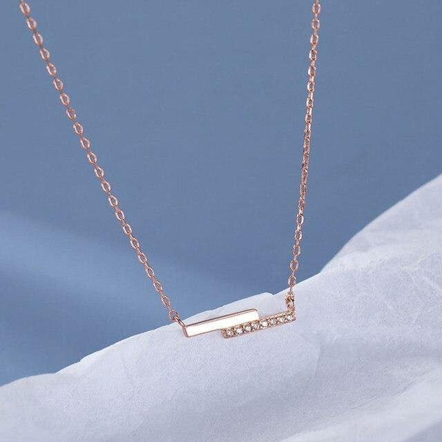 Halskette 925 Sterlingsilber, Mikro Zirkon, Damen, gray - Bild 1