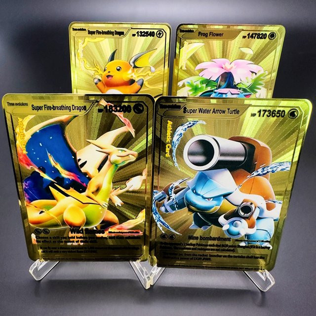 Potdemiel Pokémon Metall-Karte, Einzelfigur, Gold, Englisch - Bild 1