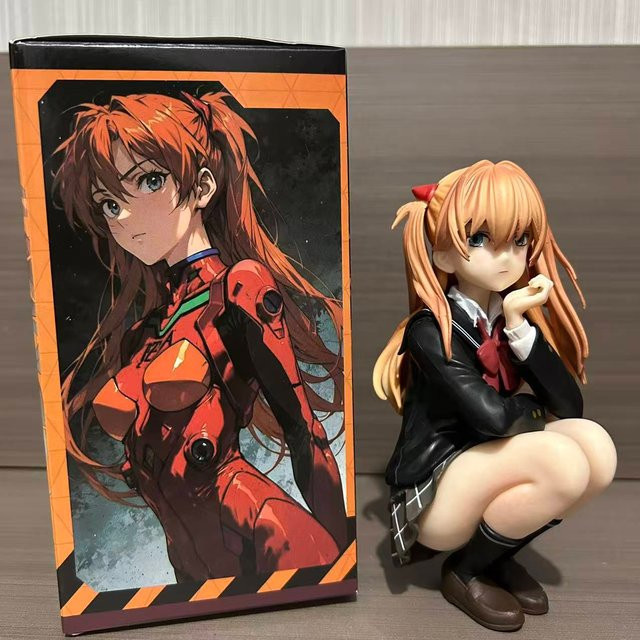 Bandai EVA Asuka Langley Soryu College-Style Figur, PVC-Modell, 15cm - Bild 1
