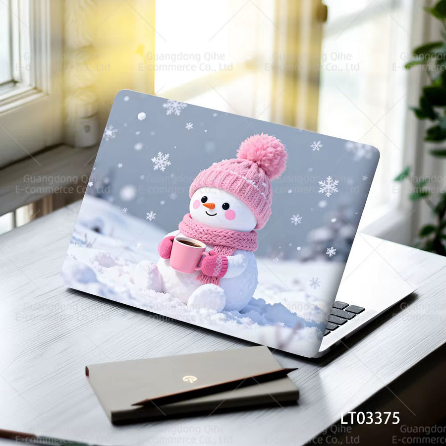 2-teiliges wasserfestes Laptop-Vinyl-Skin Set mit niedlichen Cartoon-Charakteren in Multicolour zum Schutz für dein Notebook und Tablet - Bild 1