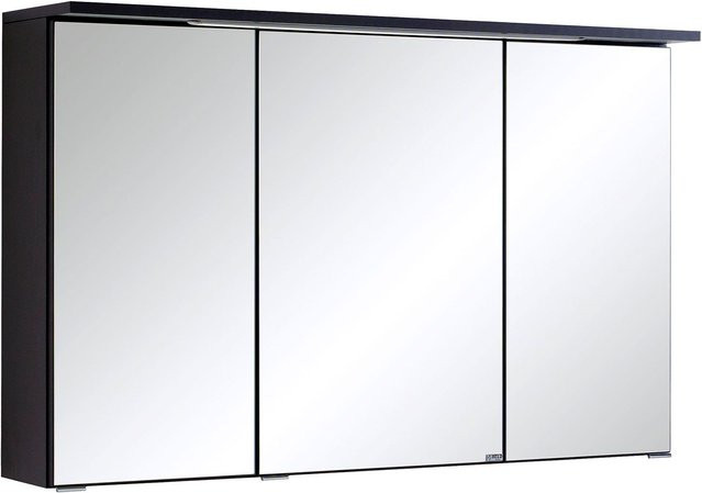 HELD Bologna 3D Spiegelschrank in Graphitgrau mit LED-Beleuchtung und Steckdose, Breite: 100 cm - Bild 1