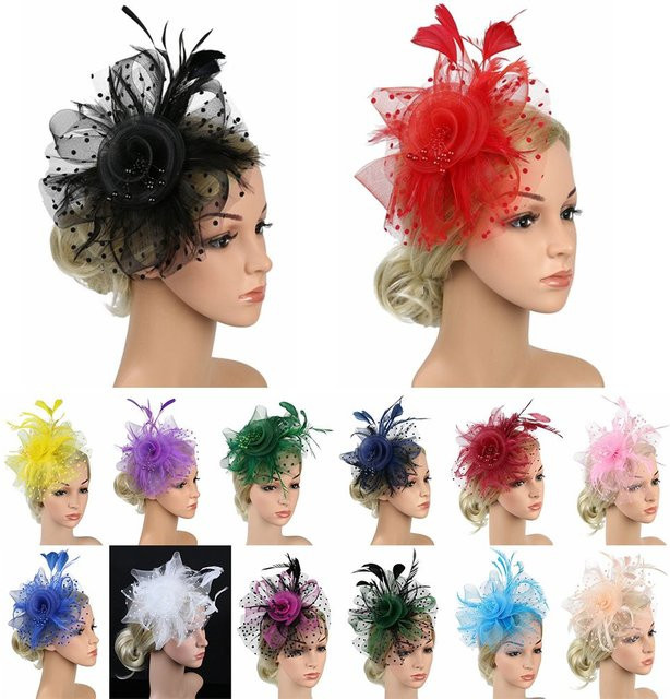 Haarschmuck Blume Mesh, Fascinator, Haarspange - Bild 1