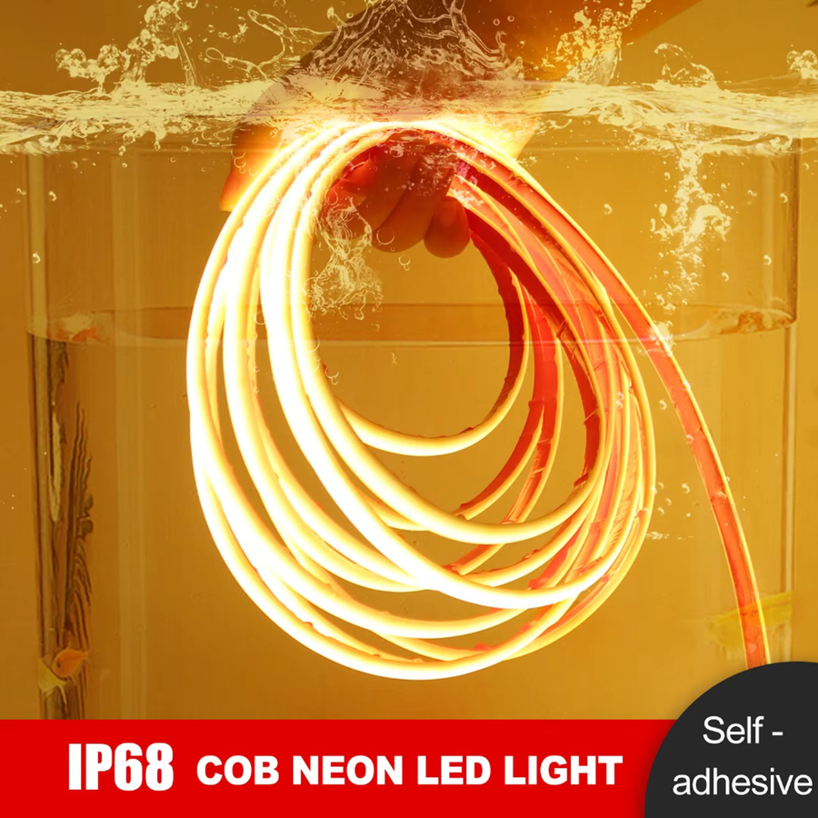 HEGEHE COB Neon LED-Streifen IP68 Wasserdicht für Garten und Outdoor, Flexibles Silikon Band mit 320 LEDs/m, Farben: Gelb, Rot, Weiß, Blau, Grün, Multicolour - Bild 2