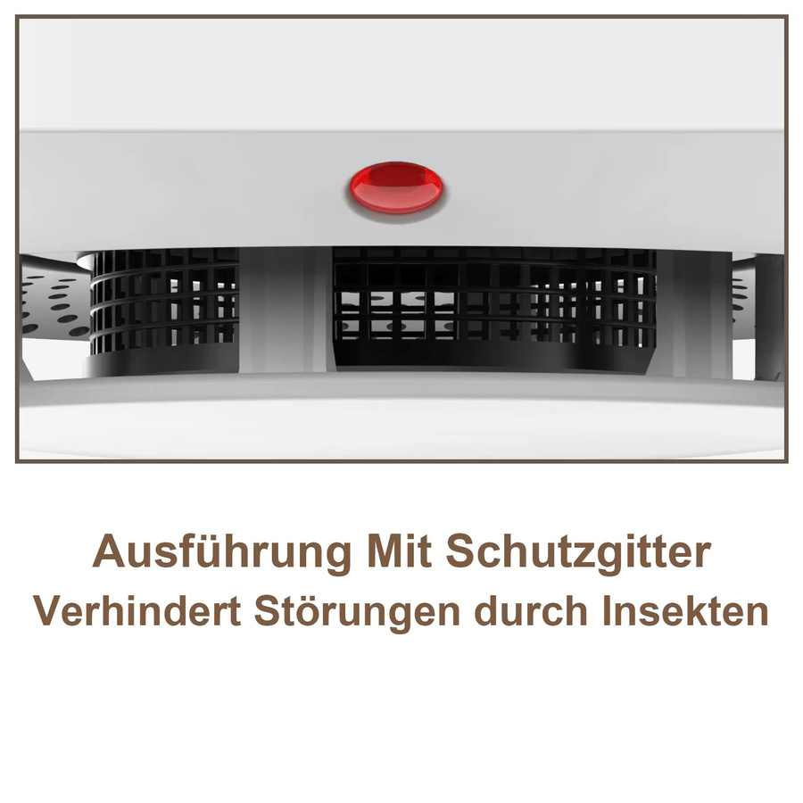 PGST Eigenständiger Rauchmelder in Weiß, Photoelektrischer Feueralarm für Zuhause, Batteriebetrieben mit Test- und Stummschalttaste, CE-Zertifiziert - Bild 2