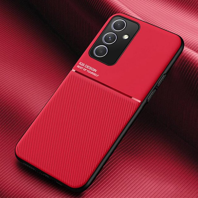 Magnetische Schutzhülle für Samsung Galaxy A15 4G mit integriertem Autohalter in Rot - Bild 1
