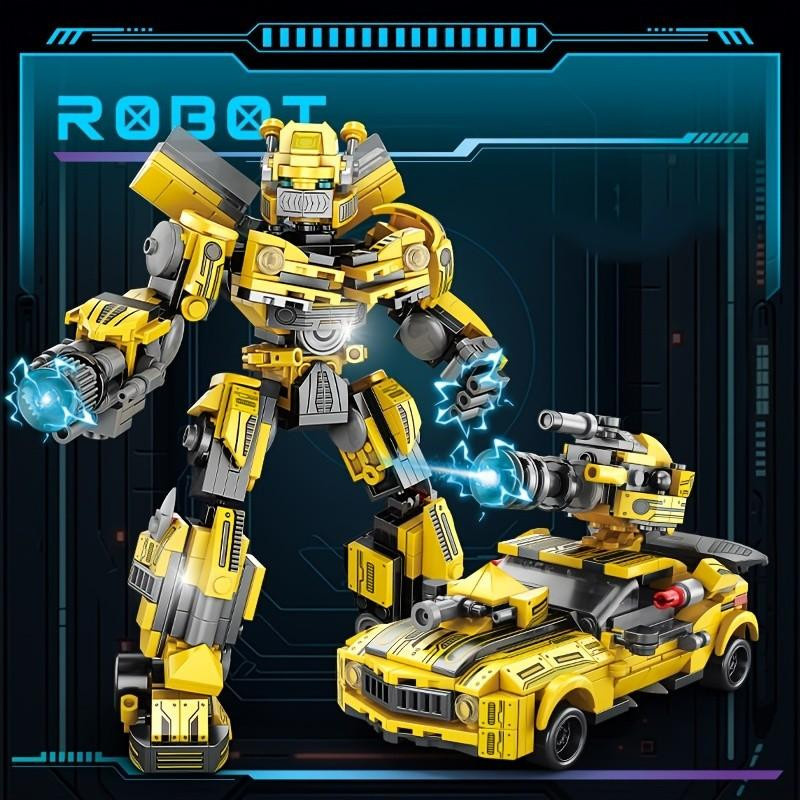 Yiran toy 2-in-1 Mecha Roboter Auto Bausteine Spielzeug ab 6-12 Jahren - Bild 2