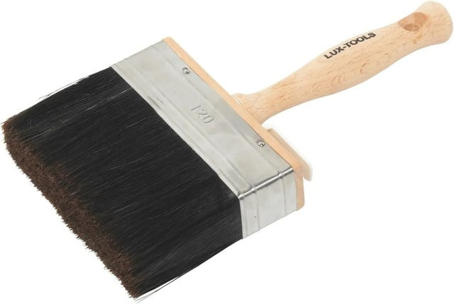 LUX-TOOLS Flächenstreicher Lacke Kunstharz Schwarz für Holz 120 mm - Bild 1