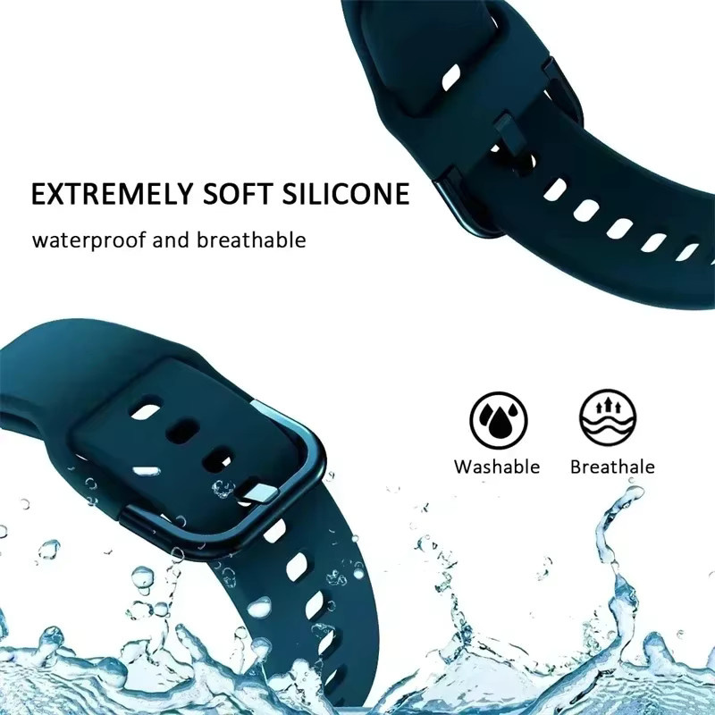 EIGIIS Uhrenarmband Silikon, Schwarz, 22 mm, Unisex - Bild 3