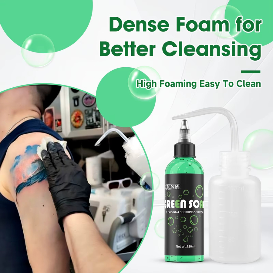 DQFART Tattoo-Seife, Grün, 120 ml, Unisex - Bild 3