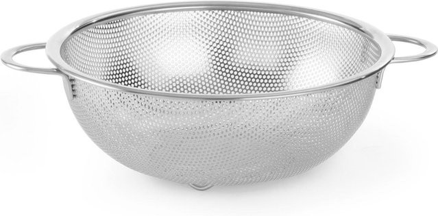 Hendi Siebschüssel aus Edelstahl mit Griffen, Silber, Durchmesser: 31,5 cm - Bild 1