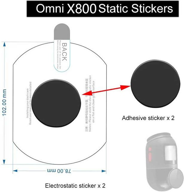 70mai Omni X800 Dash Cam Smart Film und statische Aufkleber transparent - Bild 1