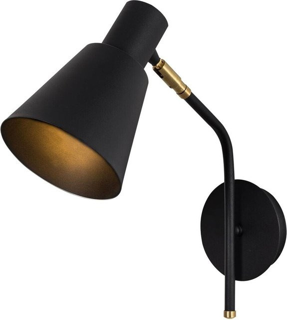 Opviq Wandleuchte Sivani in Schwarz und Gold aus Metall mit E27 Fassung, Breite: 36 cm, Höhe: 40 cm, Tiefe: 15 cm - Bild 1