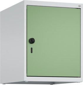 C+P Aufsatzschrank 7035/6011 mit Sicherheits-Drehriegel und 1 Abteil, B/T/H: 50 x 40 x 50 cm, Lichtgrau/Resedagrün - Bild 1