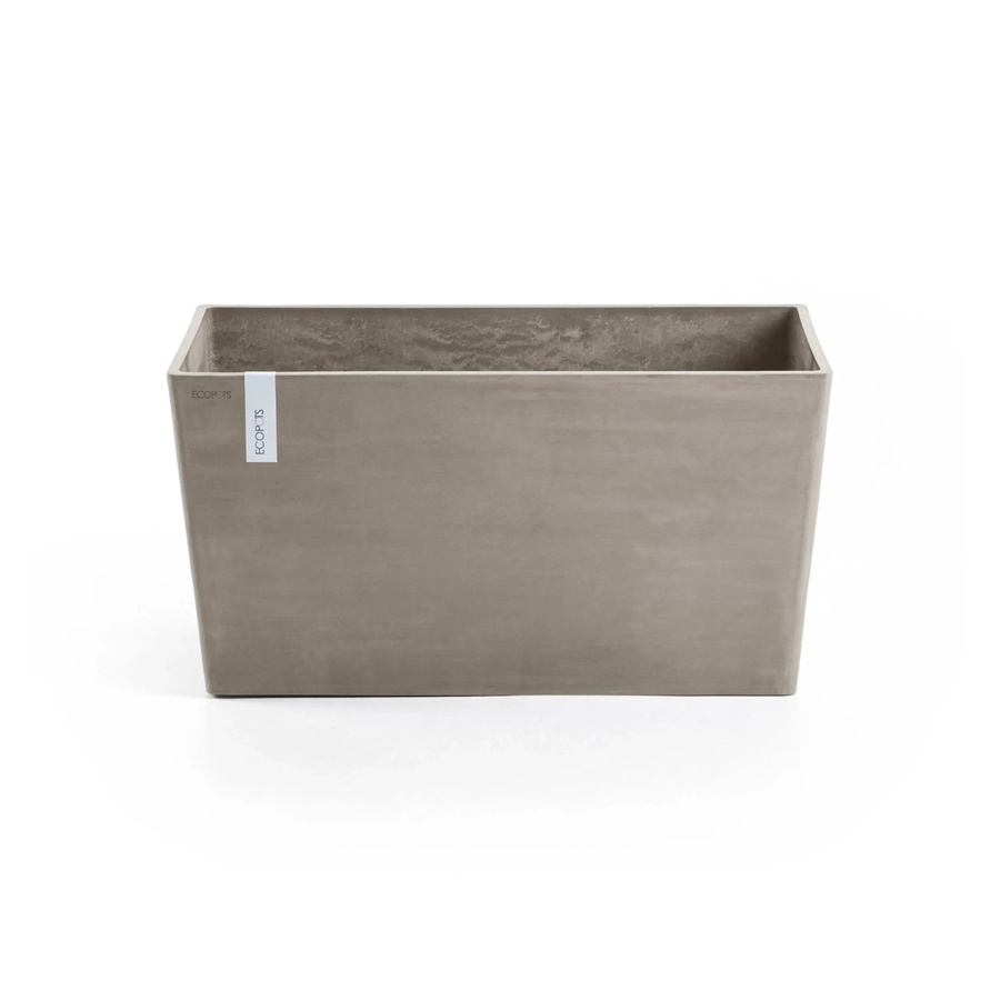Ecopots Pflanzkübel Paris rechteckig in Braungrau, B/T/H: 80 x 38 x 40 cm - Bild 2