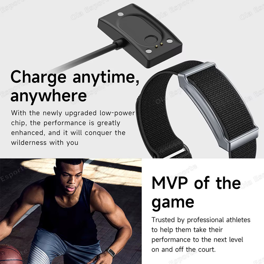 Ola Esporte Fitness-Tracker-Armband ohne Bildschirm, intelligentes Sportarmband mit Herzfrequenz- und Schlafüberwachung, wasserdicht, Unisex, Schwarz oder Weiß - Bild 6