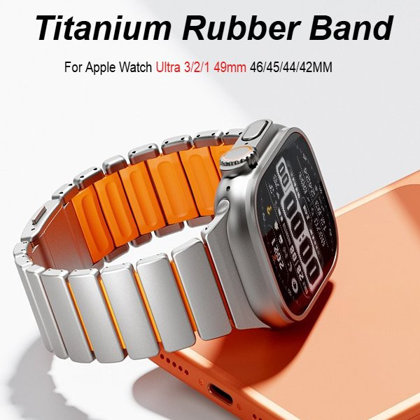 FancyWrist Uhrenarmband Titan, Silikon, Silber, Unisex - Bild 1