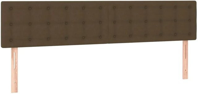 vidaXL LED Kopfteil Dunkelbraun mit USB-Ladeanschluss und integrierter Beleuchtung, Breite: 160 cm, Tiefe: 5 cm, Höhe: 78-88 cm - Bild 1