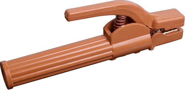 Robuste Kupferschweißklemme 500 A in Gold und Orange mit ergonomischem Design für MIG/WIG-Schweißen und industrielle Reparaturanschlüsse aus Messing - Bild 1