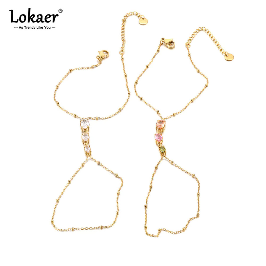 Lokaer Handkette, Edelstahl, Zirkonia, Perle, Damen - Bild 2
